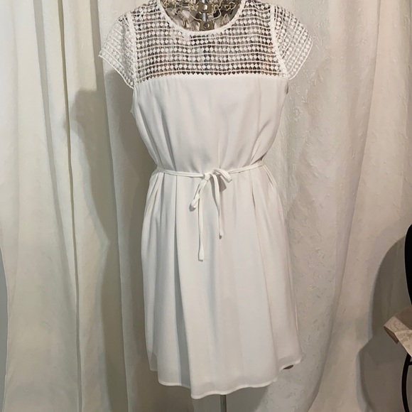 NWT Papillon fully lined white summer dress - Picture 1 of 6
